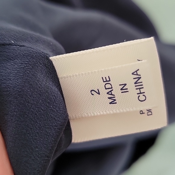 Rebecca Minkoff Silk Mini Dress Navy Blue Sz 2 - Picture 10 of 16
